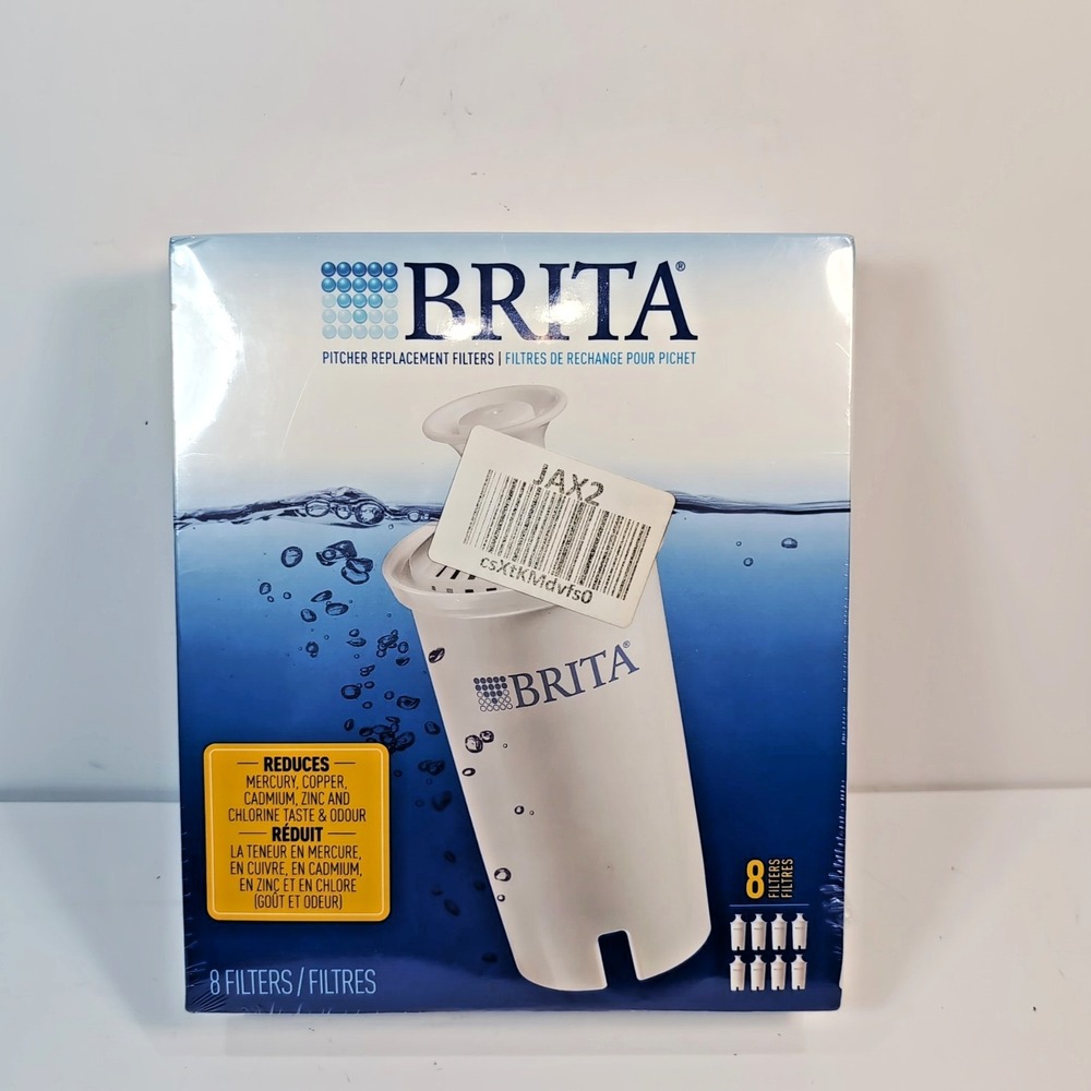 NEW SEALED Genuine Brita Water Pitcher Standard Replacement Filters 8 Pack Box